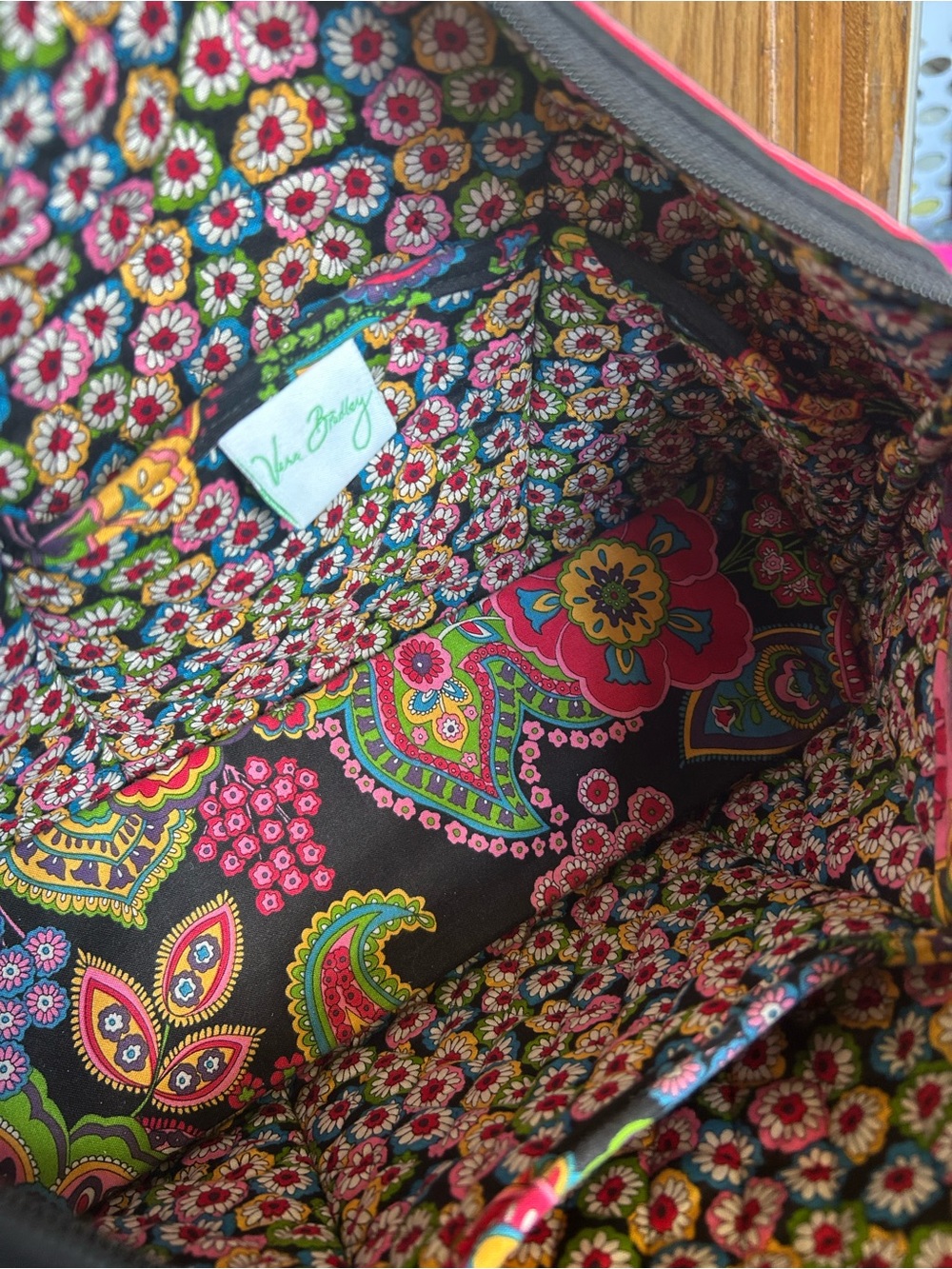 Vera Bradley Retired Made in USA Symphony Quilted Shoulder Bag - Picture 7 of 12